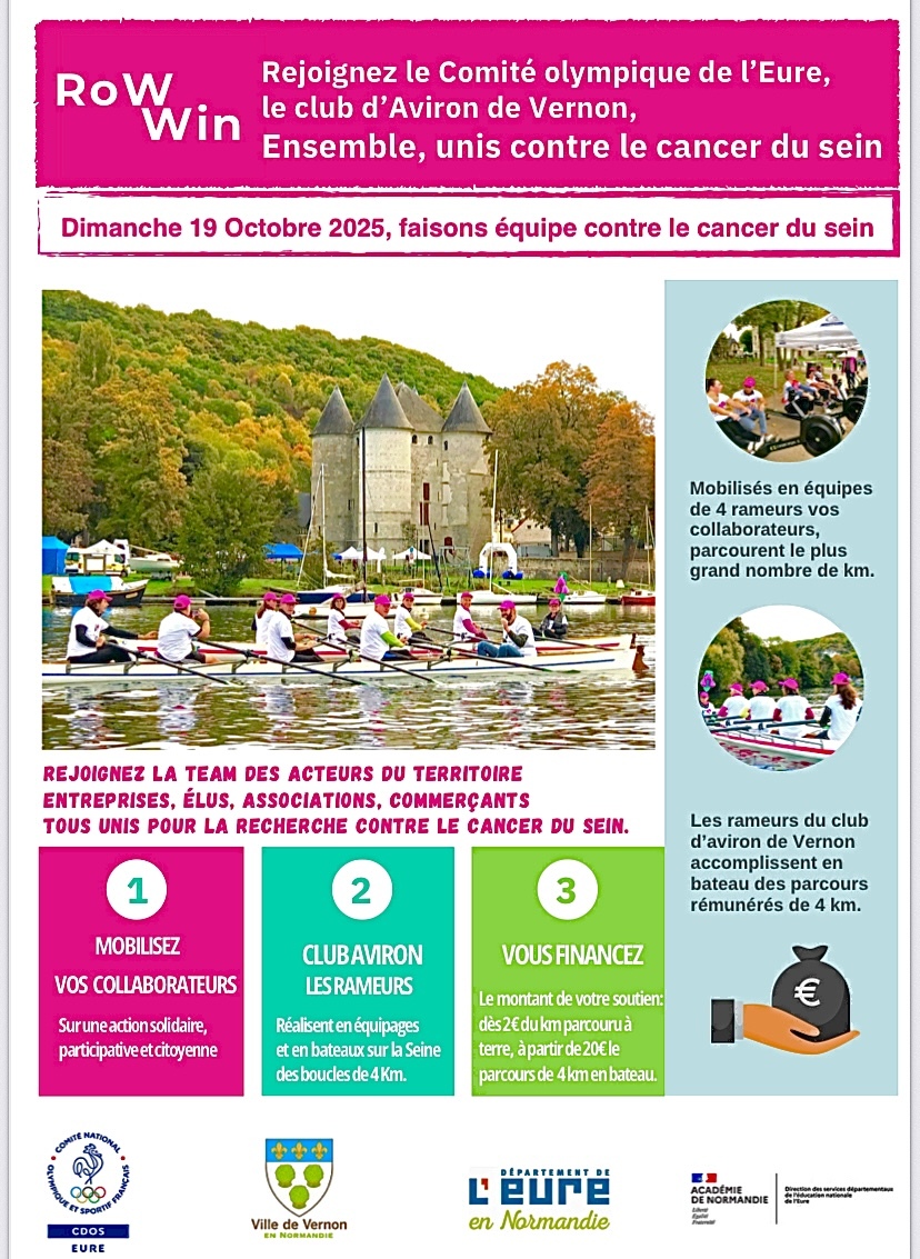 ROW WIN - Rejoignez le club d’aviron de Vernon le 19 Octobre